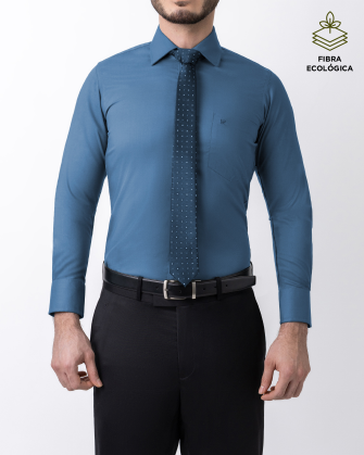 Camisa de vestir slim fit lenzing stretch turquesa