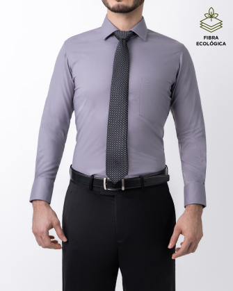 Camisa de vestir slim fit lenzing stretch gris