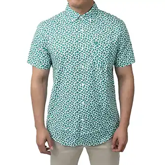 Camisa manga corta  estampada color verde