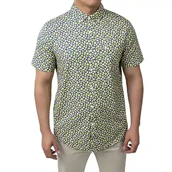 Camisa moda manga corta con diseño verde