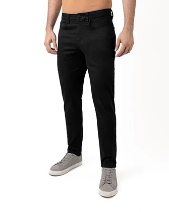 Pantalon casual manhattan slim fit 5 pocket tencel negro