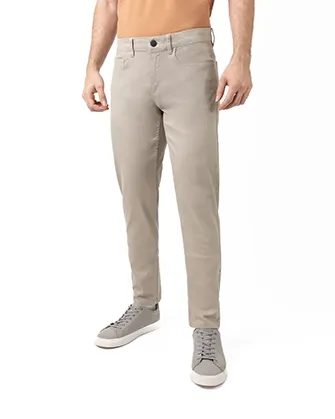 Pantalon casual manhattan slim fit 5 pocket tencel khaki
