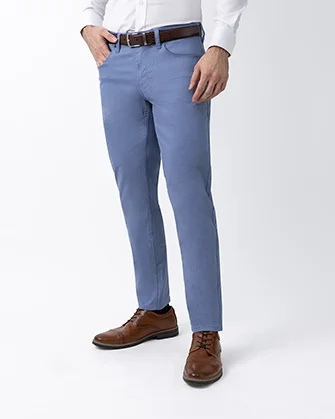 Pantalón casual manhattan slim fit 5 pocket printed azul