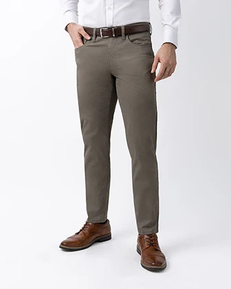 Pantalón casual manhattan slim fit 5 pocket printed beige