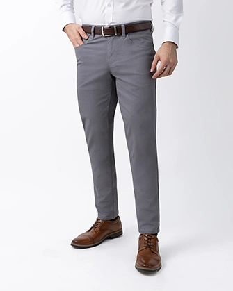 Pantalón casual manhattan slim fit 5 pocket printed gris