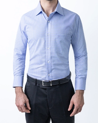 Camisa de vestir slim fit textura bambú lila