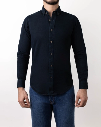 Camisa casual slim fit denim azul