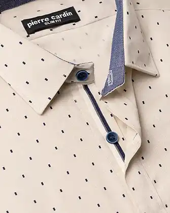 Camisa casual slim fit manga corta