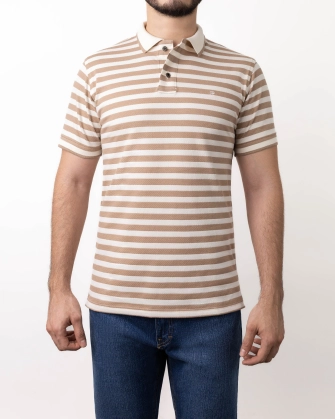 Camisa sport diseño slim fit khaki