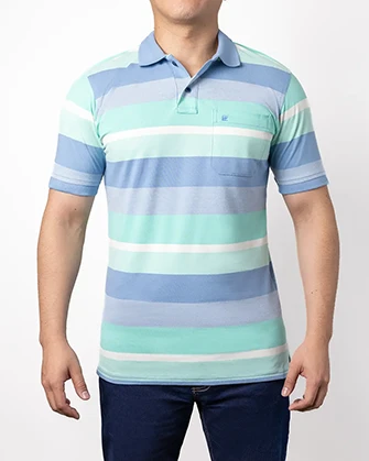 Camisa sport slim fit celeste