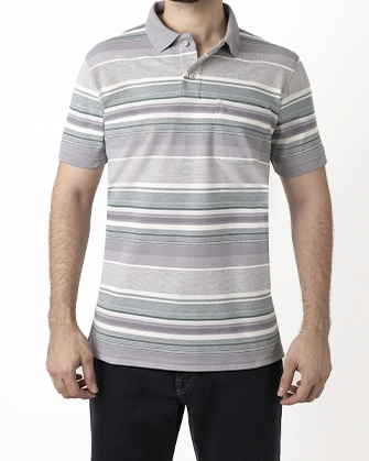 Camisa sport diseño con bolsa slim fit verde