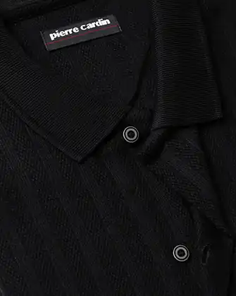 Camisa sport diseño plaquet completo slim fit negro