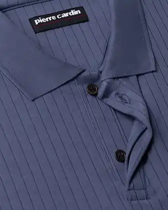 Camisa sport diseño plaquet oculto slim fit azul marino