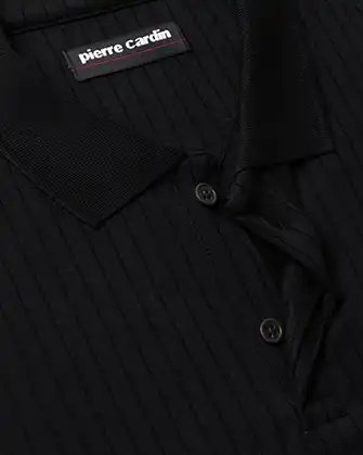 Camisa sport diseño plaquet oculto slim fit negro
