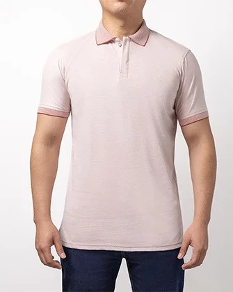 Camisa sport diseño plaquet oculto slim fit anaranjado