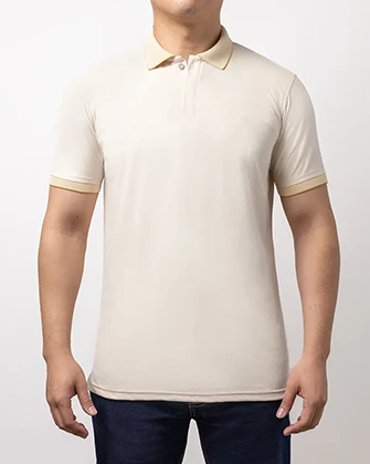 Camisa sport diseño plaquet oculto slim fit amarillo