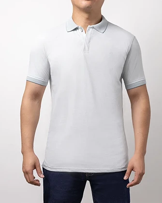 Camisa sport diseño plaquet oculto slim fit celeste