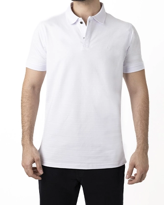 Camisa sport diseño plaquet oculto slim fit blanco