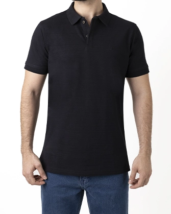 Camisa sport diseño plaquet oculto slim fit negro
