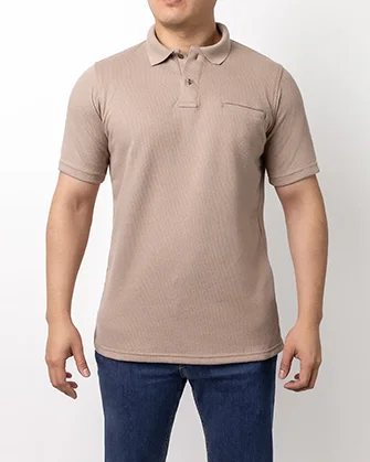 Camisa sport detalle bolsa slim fit khaki