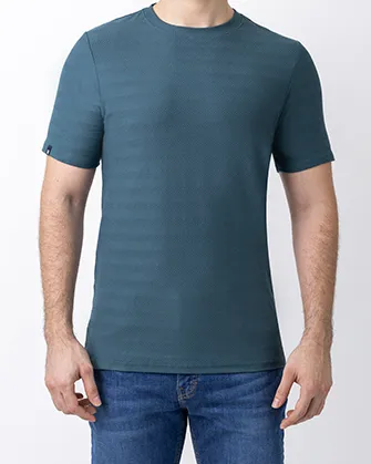 T-shirt moda cuello redondo slim fit verde