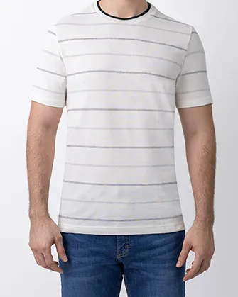 T-shirt moda cuello redondo slim fit blanco