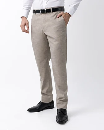 Pantalón de vestir savane slim fit textura shark skin khaki