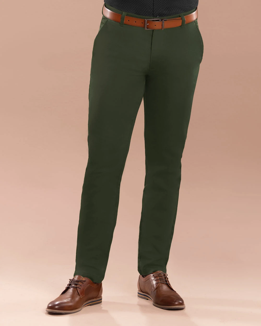Pantalón casual slim fit active flex verde