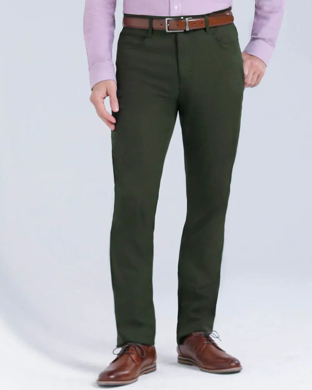 Pantalón casual slim fit anywhere twill verde