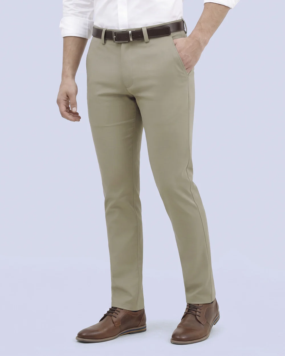 Pantalón de vestir slim fit kaki cooling comfort manhattan