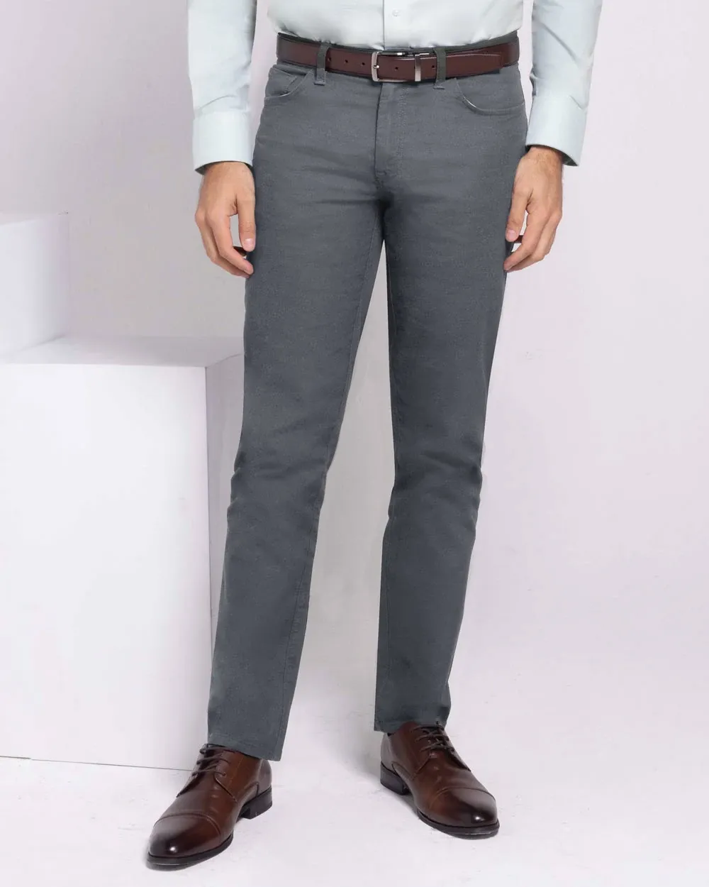 Pantalón casual sorona agile 5 pocket gris
