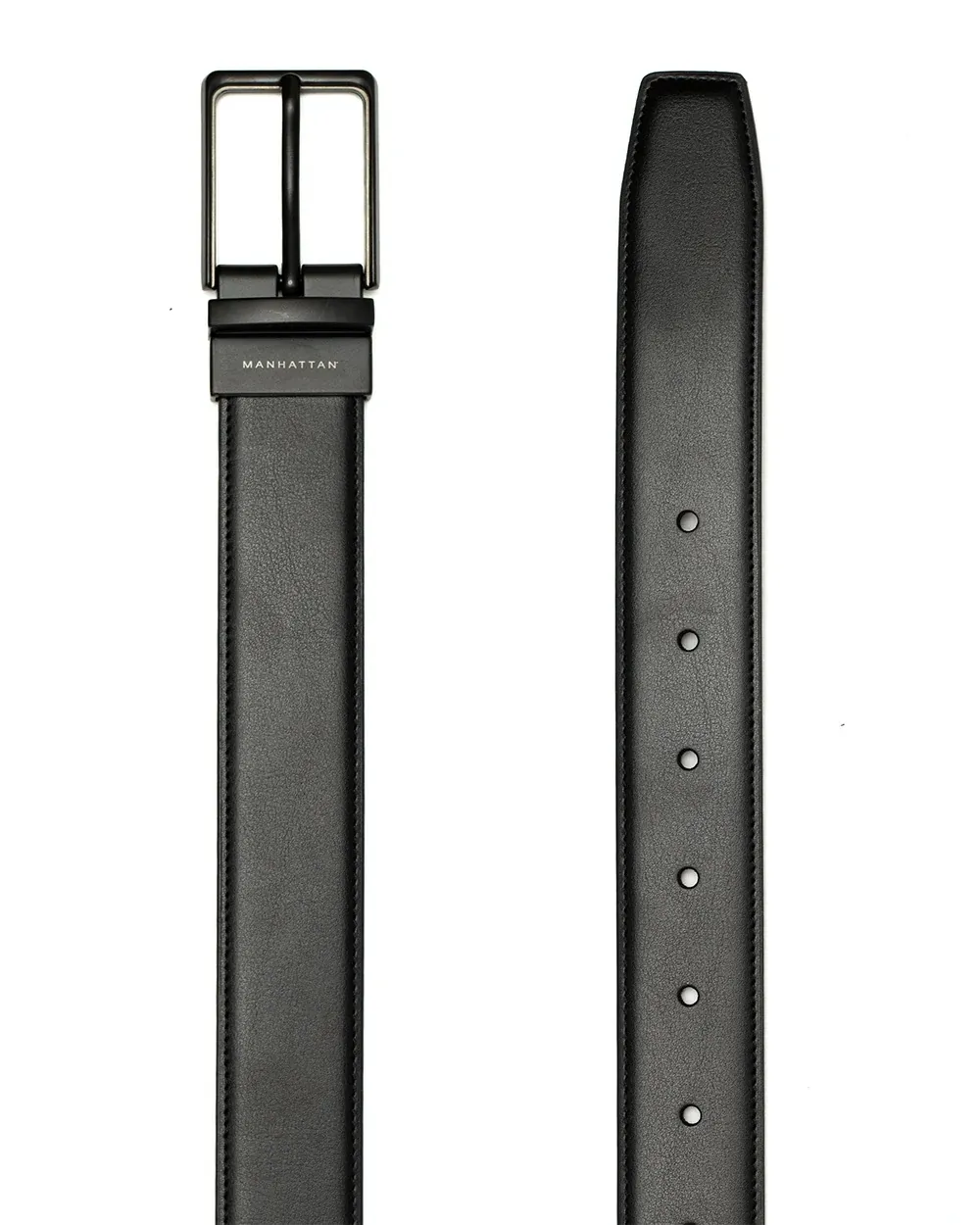 Cinturón con hebilla metálica negro
