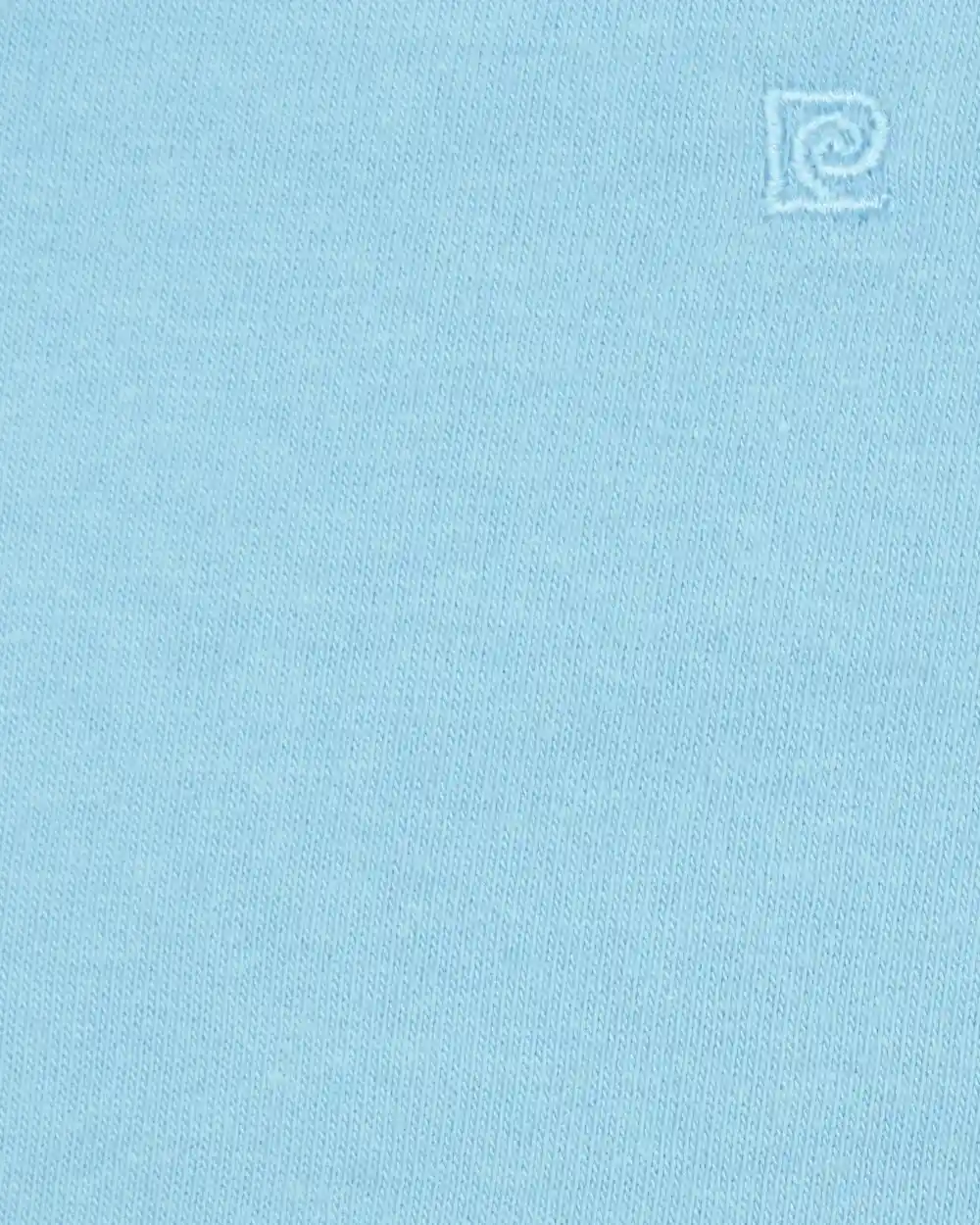 Camiseta lisa cuello v manga corta celeste