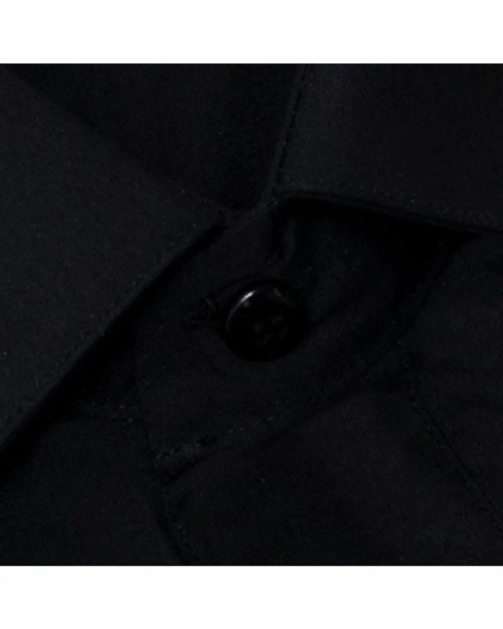 Camisa de vestir clásica manga larga negra slim fit