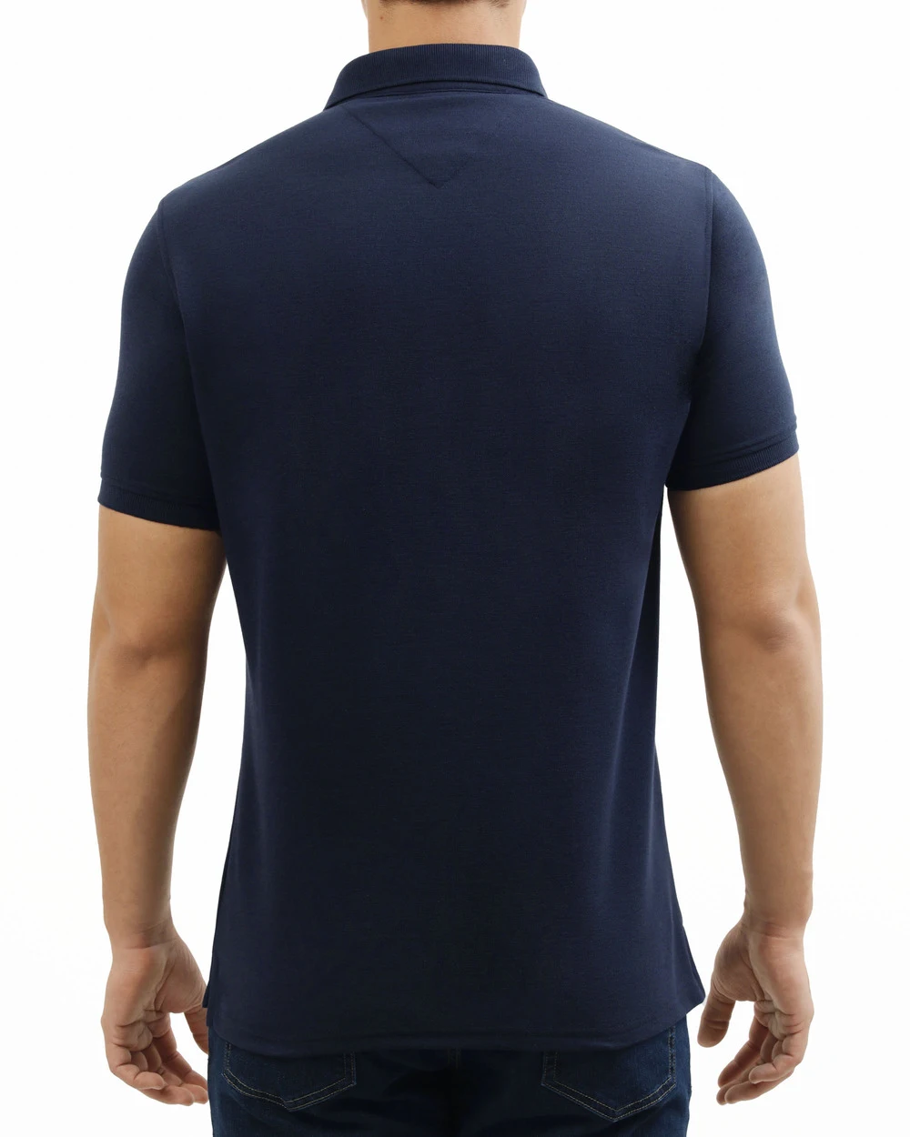 Camisa sport lisa slim fit manga corta   cooling tech azul