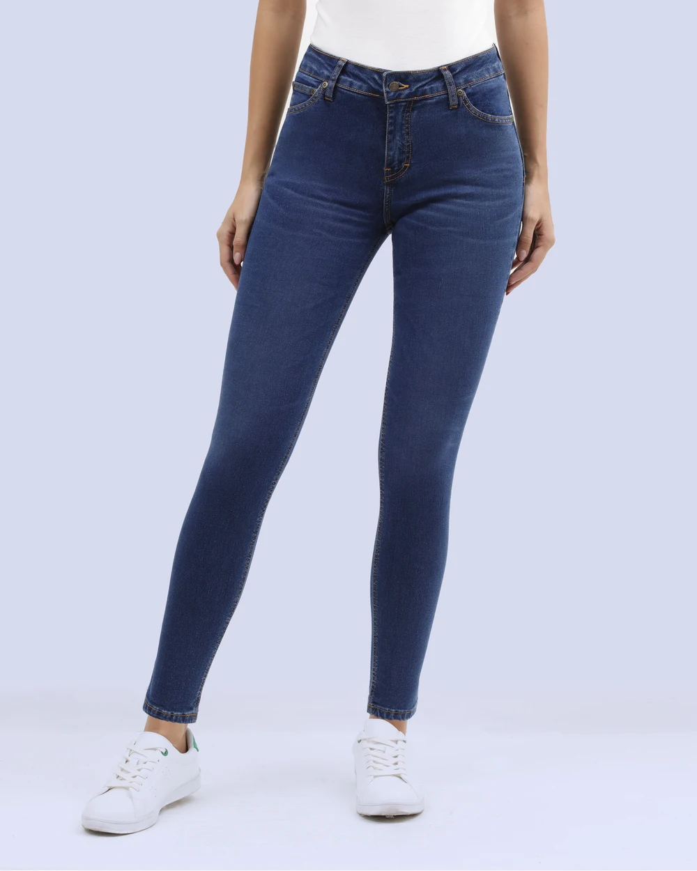 Jeans 451 skinny tiro alto azul