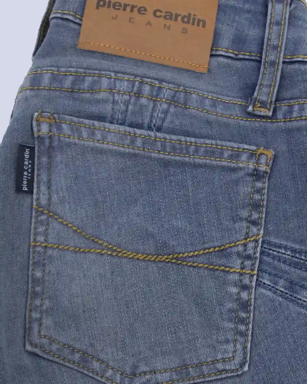Jeans levanta pompa tiro alto con un botón estilo recto 461 azul claro