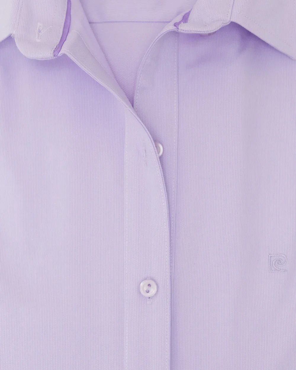 Blusa de vestir slim fit lila piqué premium bambú stretch