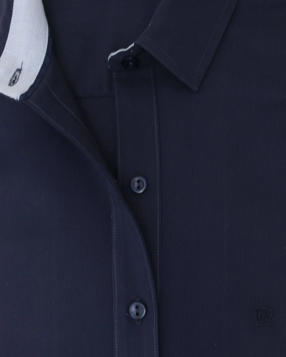 Blusa de vestir slim fit azul piqué premium bambú stretch