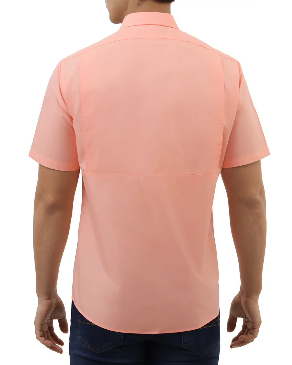 Camisa casual manga corta performance anaranjada