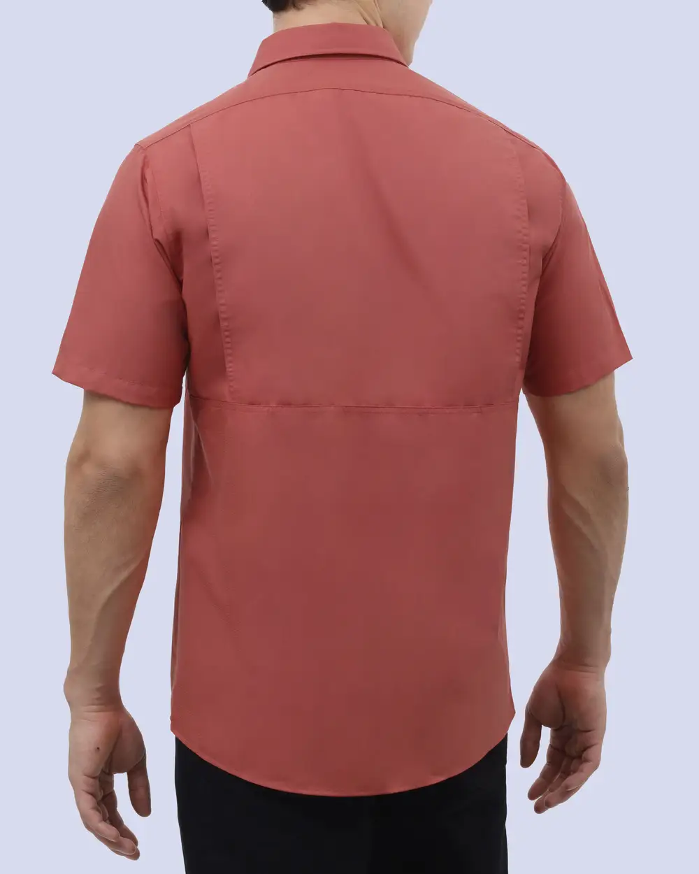 Camisa casual performance manga corta rojo