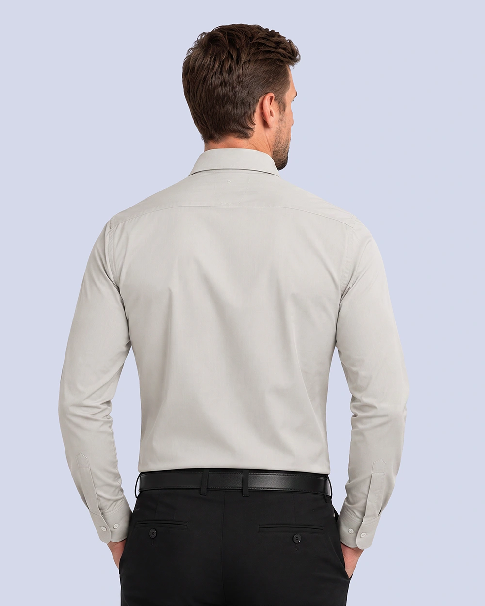 Camisa de vestir textura lenzing modal beige