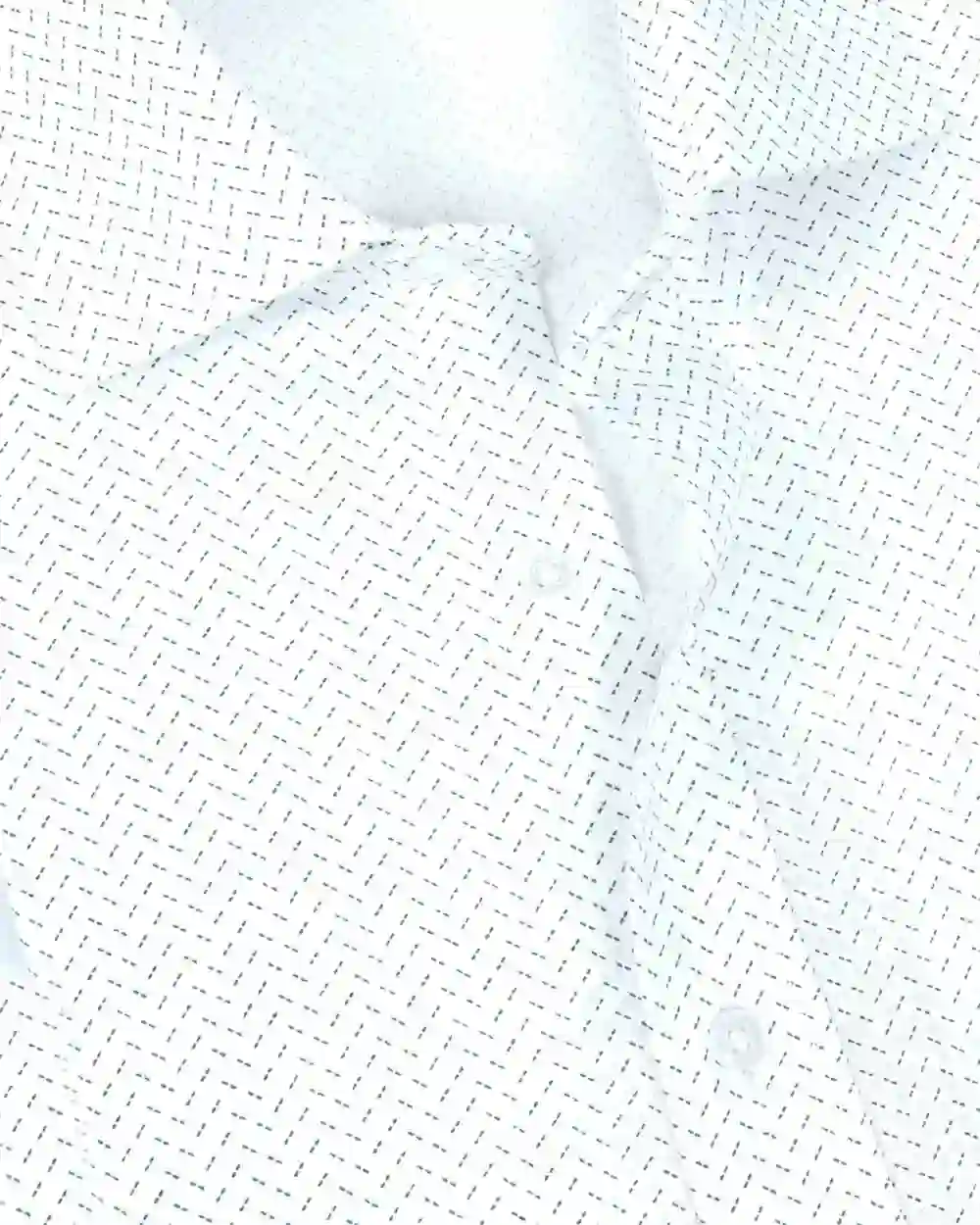 Camisa estampada pique slim fit manga larga color blanco
