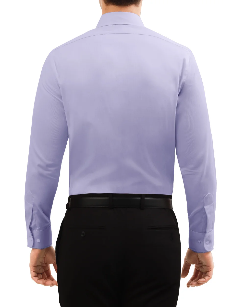 Camisa piqué slim fit manga larga color lila