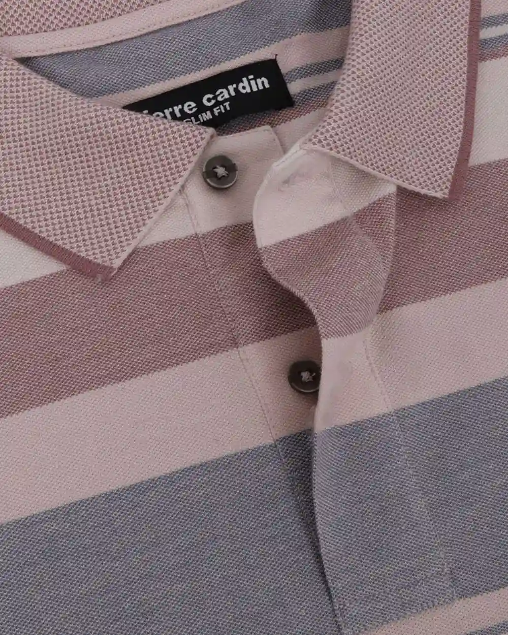 Camisa sport rayadas slim fit manga corta rosada