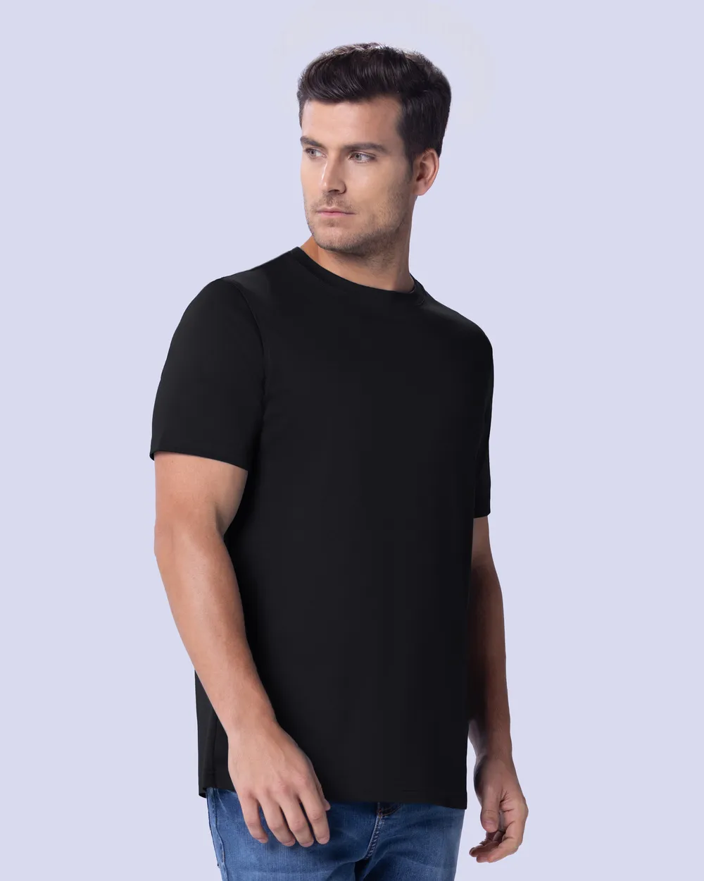 Camiseta premium cotton d+ negro básico