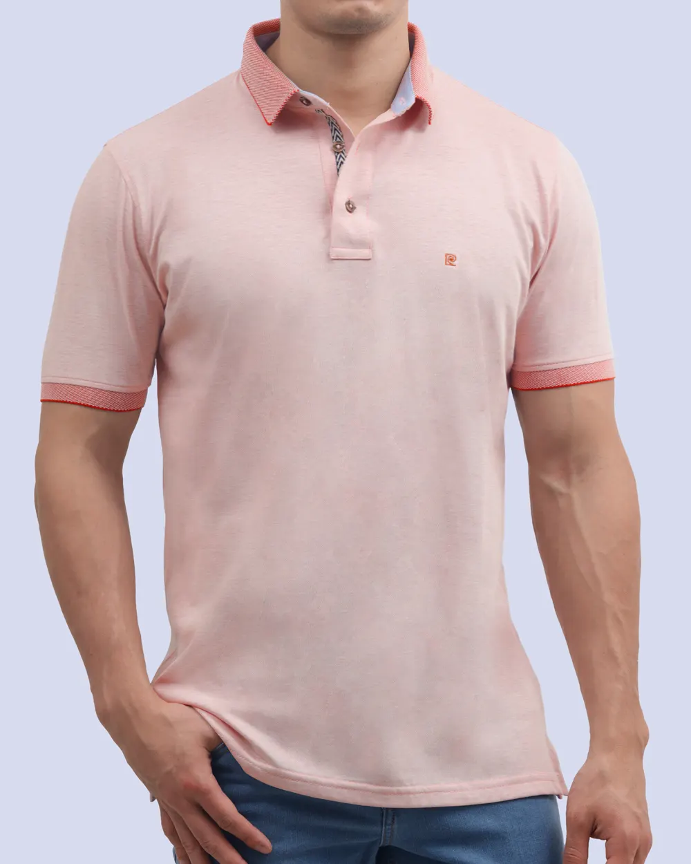 Camisa sport diseño slim fit manga corta vino