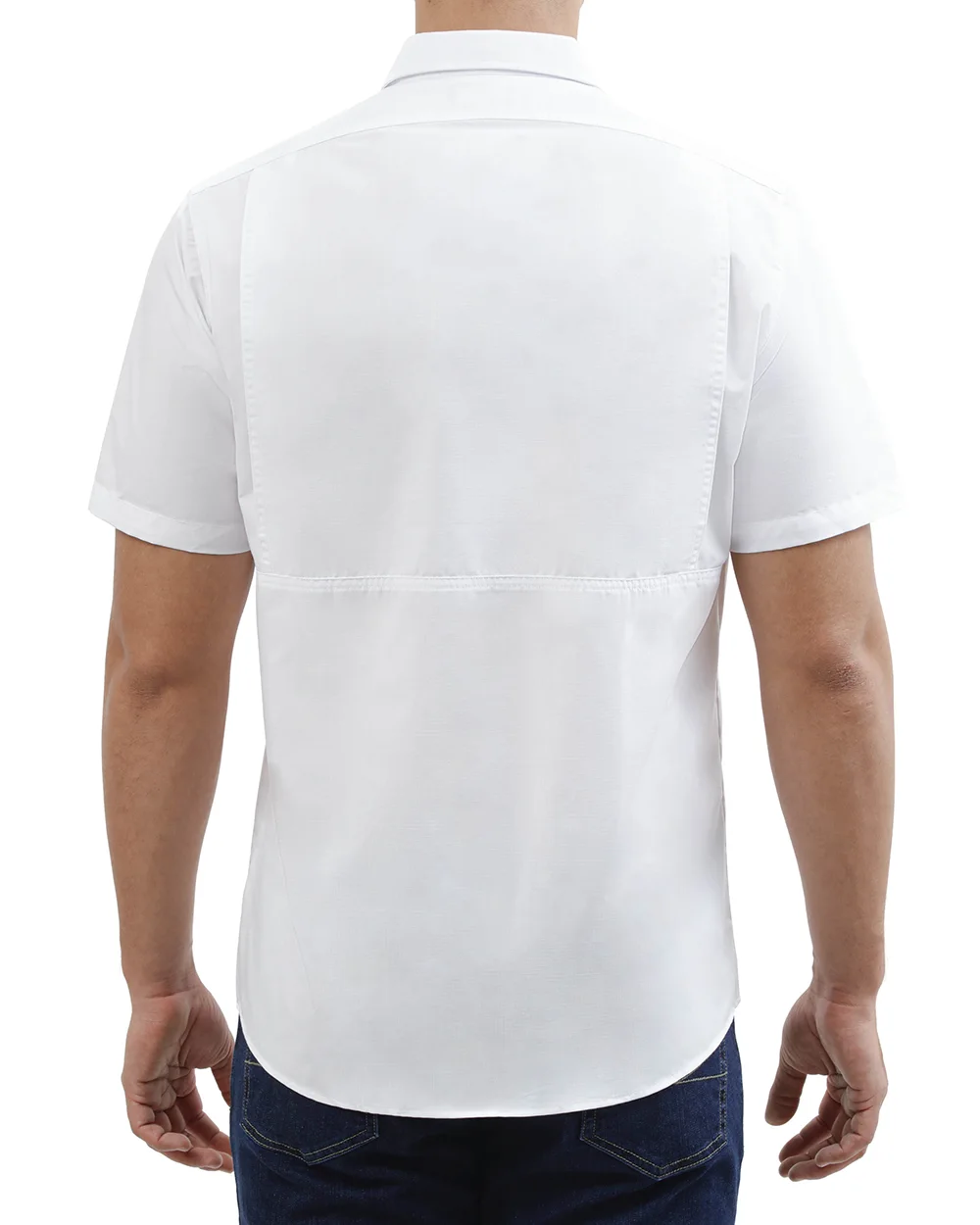 Camisa casual manga corta performance blanca