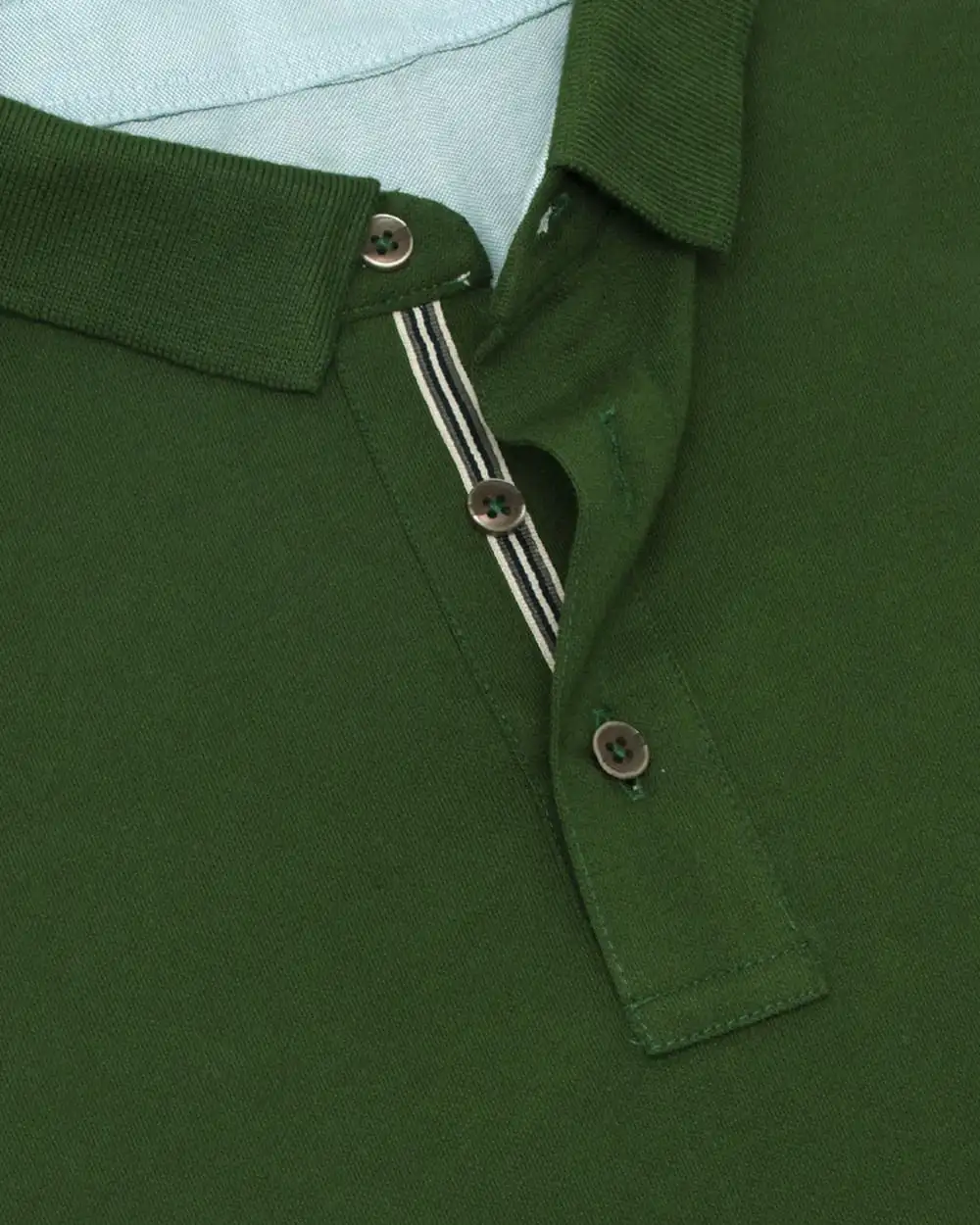 Camisa sport lisa slim fit manga corta verde
