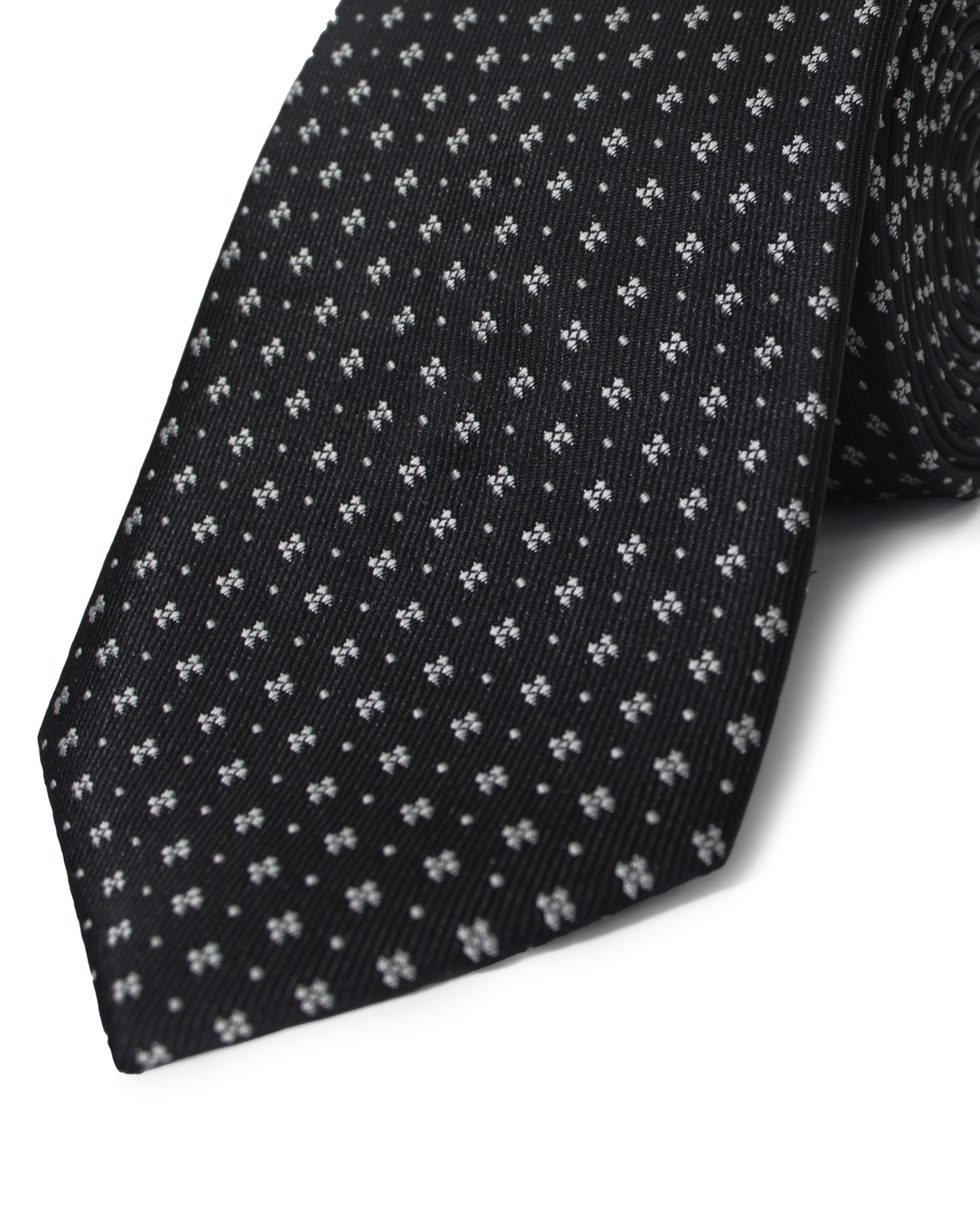 Corbata corcel con diseño negra